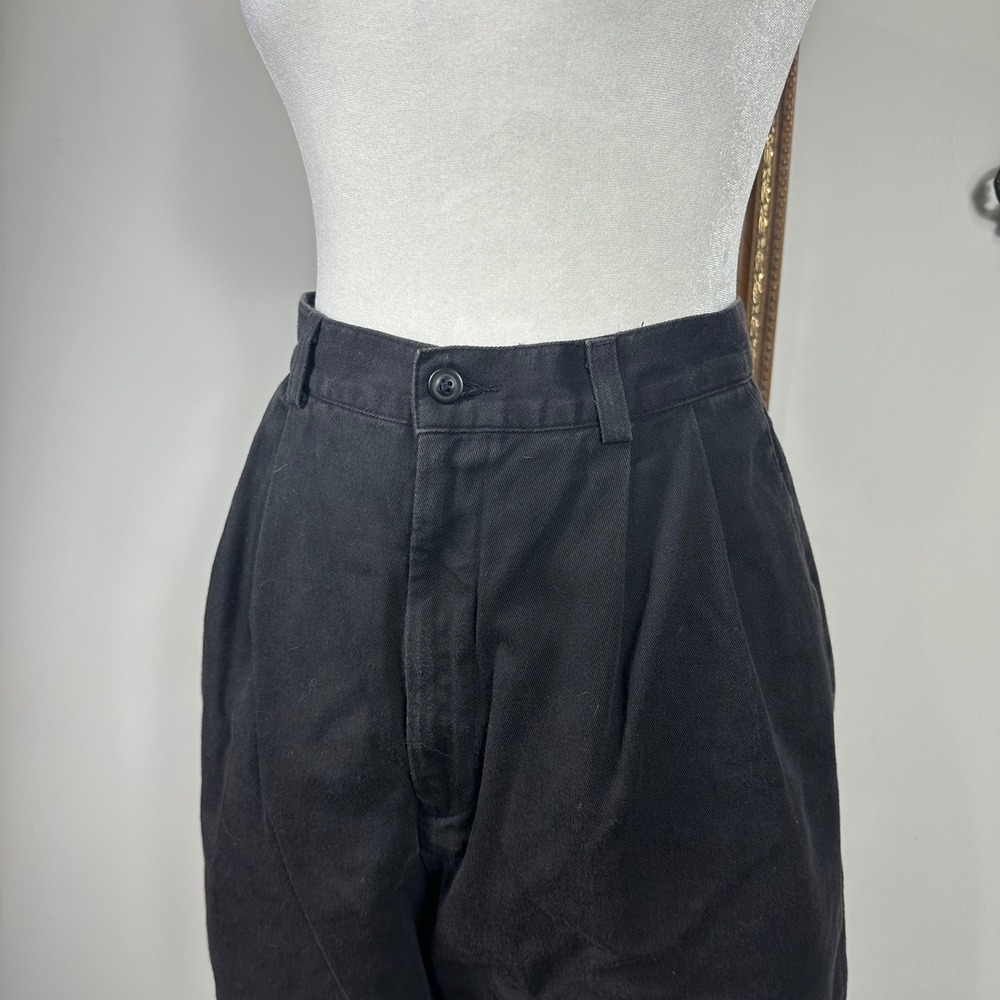 Dockers Classic Khakis Black‎ Pleated Shorts Women Size 12 Cotton Casual - Picture 6 of 7